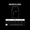 Tabla de talles musculosa OSDI: Talle 1 54x80, Talle 2 65x85 cm
